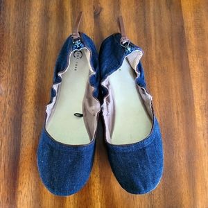 Womens denim Flats Cato size 10